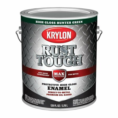 KRYLON Rust Tough  Oil-Based Gloss Rust Control Enamel, Hunter Green, 1 Gal. K09739008